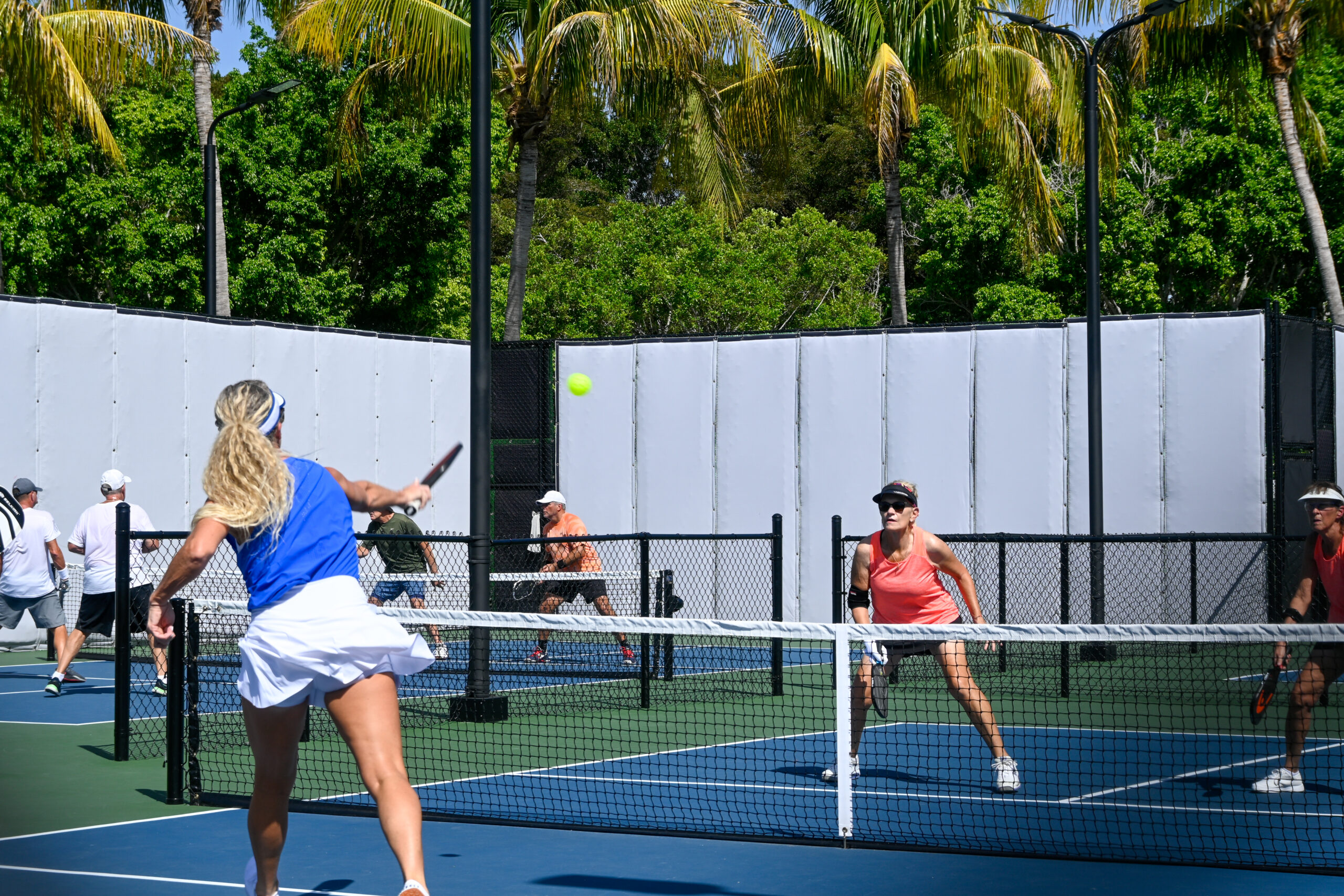 Pickleball courts at the Miromar Lakes Racquet Club